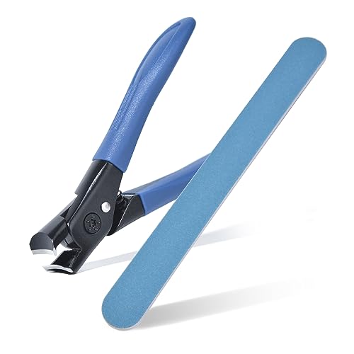 KADS Heavy Duty Toenail Clipper Set for Thick Nails with Nail File Blue