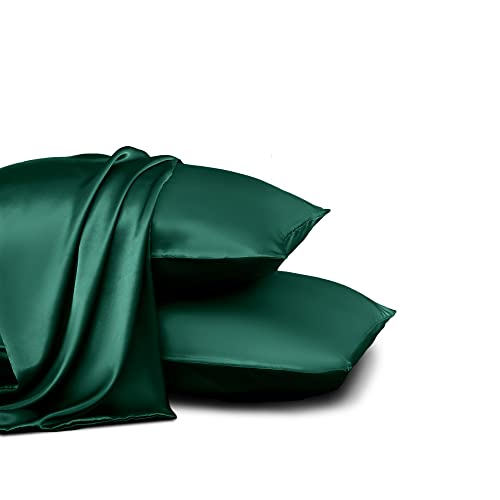 Homiest King Satin Pillowcases - 20x40 Smooth Cooling Covers, Set of 2