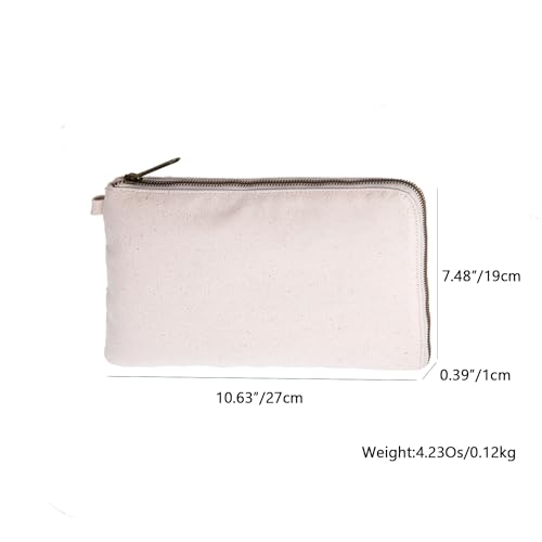 YONBEN Cotton Canvas Cosmetic Travel Zipper Pouch Storage Bag