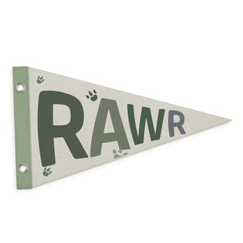 Dinosaur Felt Pennant Wall Decor - Rawr Kids Room Banner