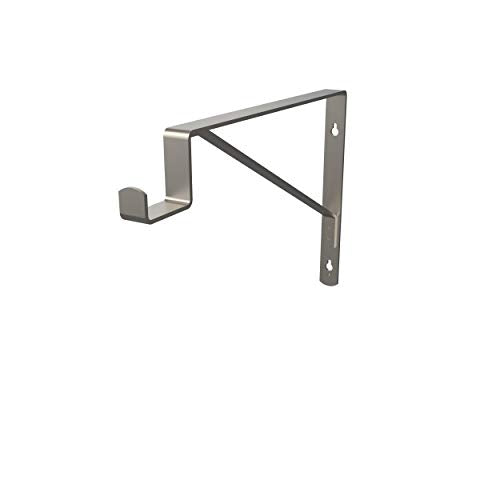 ClosetMaid SuiteSymphony Closet Bracket for Center Rod and Shelf Support, Add On Accessory, Satin Nickel