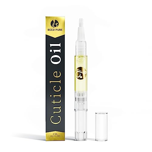 ECCO PURE Cuticle Oil Pen with Vitamin E – Moisturizing Nail Care Brush