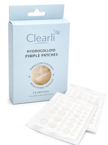 Clearli Hydrocolloid Acne Patches - Invisible Pimple Spot Treatment, 72 Count