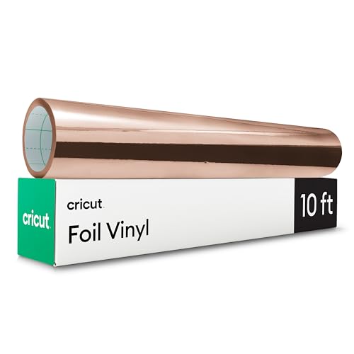 Cricut Foil Vinyl Roll - Rose Gold - 12 in x 10 ft Adhesive Craft Vinyl