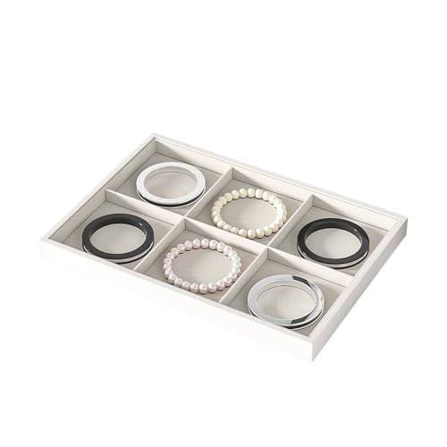 Ausalivan Velvet Jewelry Drawer Organizer Tray, 6-Grid Storage Insert