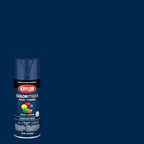 Krylon ColorMaxx Navy Blue Gloss Spray Paint 12 Oz. - Indoor & Outdoor Use