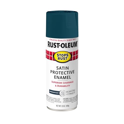 Rust-Oleum Stops Rust Satin Midnight Blue Spray Paint 12 oz