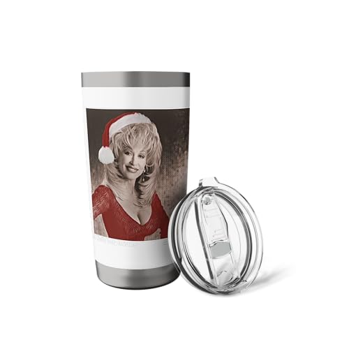 Dolly Parton Red Insulated Stainless Steel Tumbler 20oz White Variation