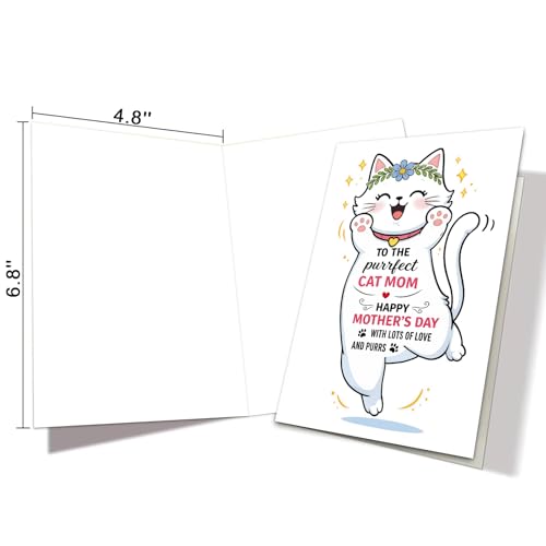 Funny Cat Mom Mother's Day Card | Cute 5x7'' Greeting Card