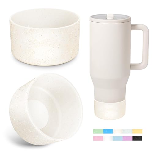 2PCS Glitter Silicone Boot for Hydrojug Traveler 40 oz, Anti-Slip Protective Sleeve for Hydrojug Stainless Steel Tumbler, Bottom Cover Base Accessories
