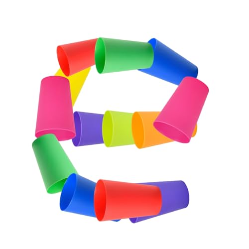 Set of 8 Mini Reusable Plastic Cups - Colorful Stackable Tumblers for Parties & Outdoor Use