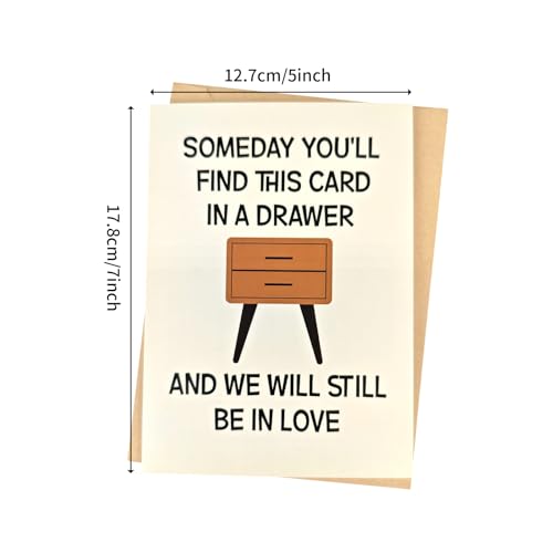 Funny Birthday Card for Husband & Boyfriend - 5x7 Inches