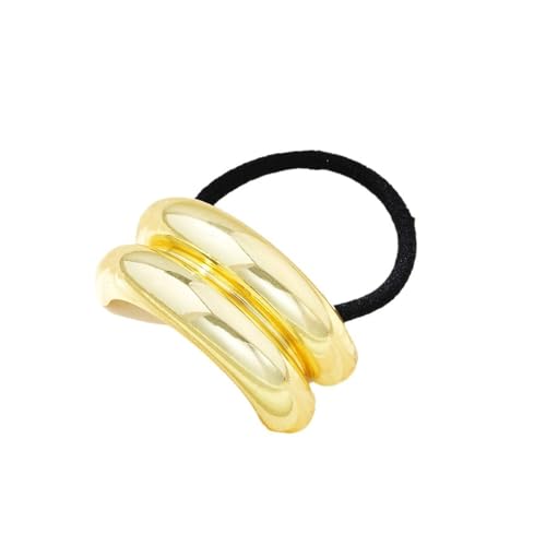 Veloshine Gold Hair Ties Metal Geometric Hair Cuffs for Thick Hair