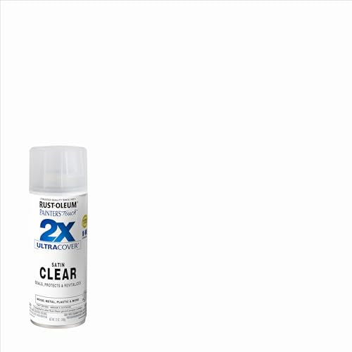 Rust-Oleum Painter's Touch 2X Ultra Cover Spray Paint, Satin Clear, 12 oz (6 Pack)