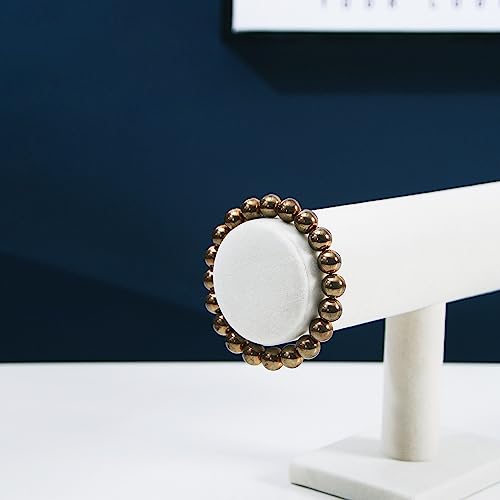 Coward T-Bar Jewelry Organizer - Beige Velvet Bracelet & Watch Holder
