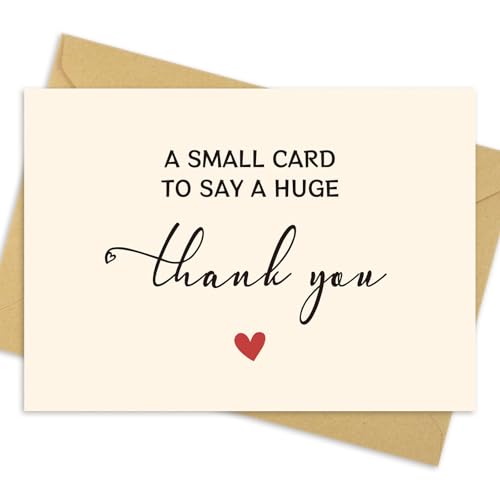 JIXZEN 25 Pack Thank You Cards with Envelopes | 350GSM, Perfect for Weddings, Business, Baby Showers & More