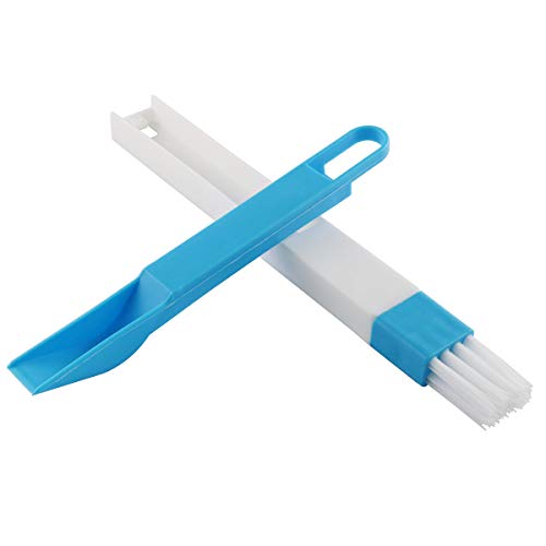 2-Pack Window & Track Cleaning Brushes with Dustpans - Detachable & Reusable
