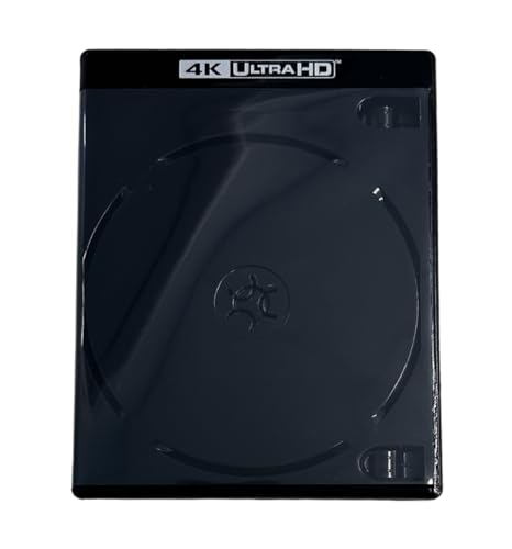MediaPack4All 12.5mm Double Blu-Ray Case with 4K UHD Logo - Black
