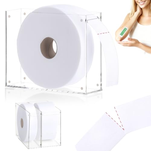 400 Pcs Pre-Cut Non-Woven Wax Strips with Magnetic Acrylic Storage Holder