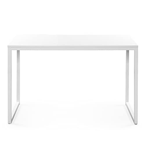 Zinus Jennifer 47 Inch White Frame Desk, Computer Workstation, Office Desk, Easy Assembly, White