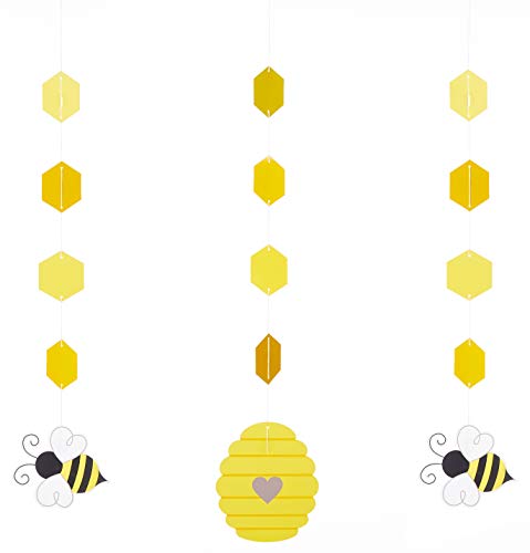 Bumblebee Baby Shower Hanging Decorations - 32" (Pack of 3)