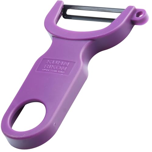 Kuhn Rikon Purple Swiss Peeler with Super Sharp Carbon Steel Blade