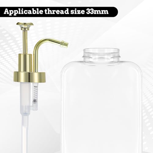 Gold Soap and Lotion Dispenser Pump Replacement - 33mm Thread