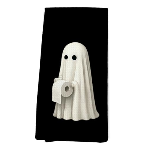 Funny Halloween Ghost Hand Towel - 16x24 inch Soft Polyester Decor (Color-1)