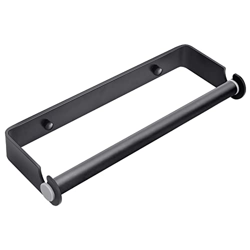 PEDORUBY Under Cabinet Paper Towel Holder - Wall Mount, Black