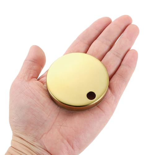 uxcell 4Pcs Gold Stainless Steel Toilet Seat Hinge Covers, 60mm