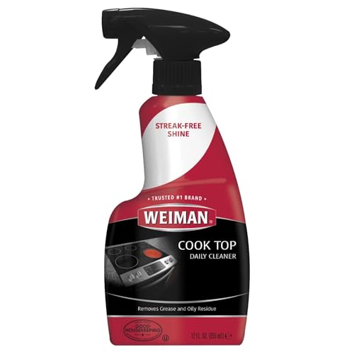 Weiman Glass & Ceramic Cooktop Cleaner - 12 oz Stovetop Polishing Solution