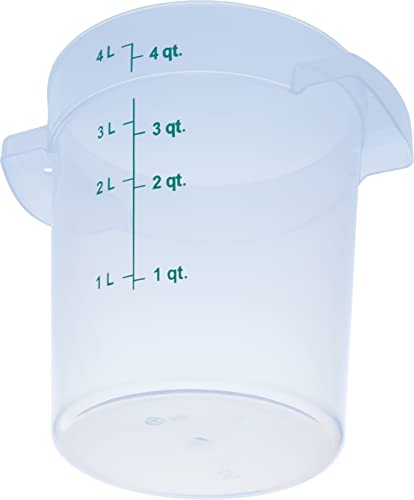 Carlisle Storplus 4 Quart Round Food Storage Container, 12-Pack