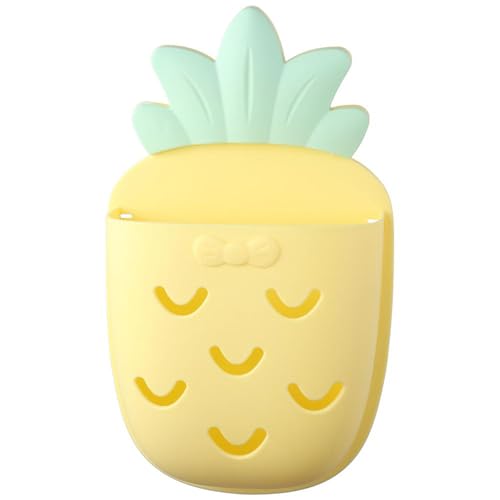 Pineapple Wall-Mounted Toothbrush Holder and Bathroom Organizer