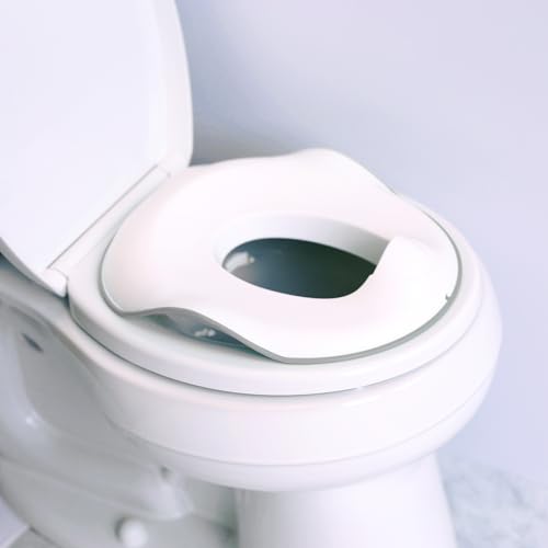 Ubbi Adjustable Toilet Trainer for Toddlers with Handles, Gray (2 Pack)