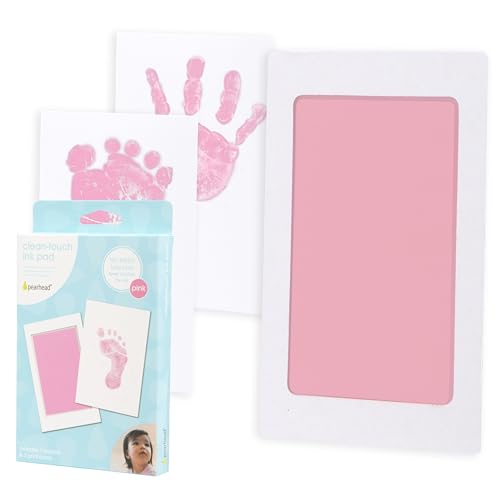 Pearhead Clean-Touch Blue Ink Pad Kit for Newborn Handprints & Footprints