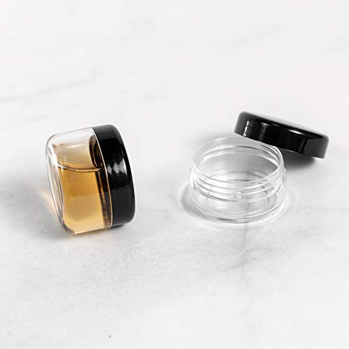 ZEJIA Small Travel Containers & Sample Jars with Lids, Labels and Spatulas