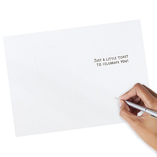 Hallmark Shoebox Funny Birthday Card - Just a Little Toast Design