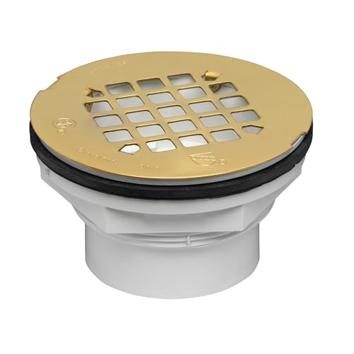 Oatey Shower Drain 2-Inch PVC with Stainless Steel Strainer
