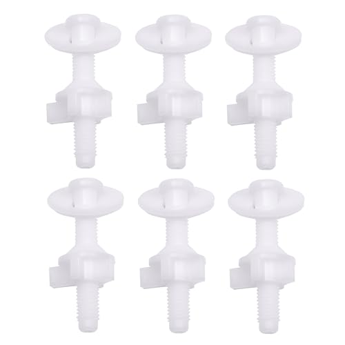 A.I.FORCE 6-Pack Plastic Toilet Seat Hinge Bolt & Screw Replacement Kit