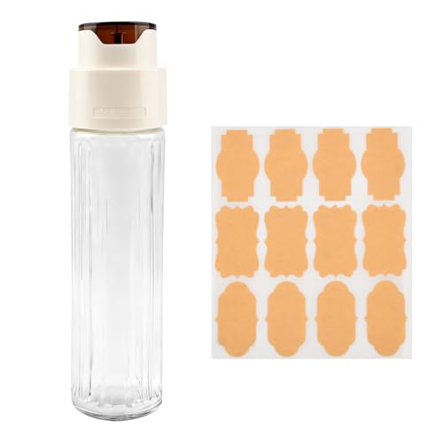 Automatic Sugar Dispenser 16.9oz Glass Jar for Coffee & Kitchen - White