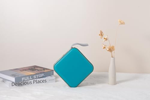 Portable CD/DVD Binder Wallet - 32 Capacity, Sky Blue
