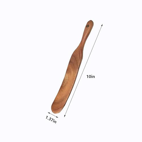 Wooden Spurtle Spatula for Sourdough & Jar Mixing - Ergonomic Design