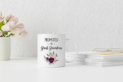 Grandma Coffee Mug - Great Grandma Pregnancy Announcement 11oz Ceramic Tea Cup - Variation of Great Grandma-2