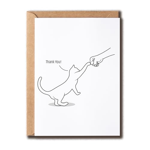 Thank You Cat Card for Vets & Cat Lovers - Cute Kitten Design