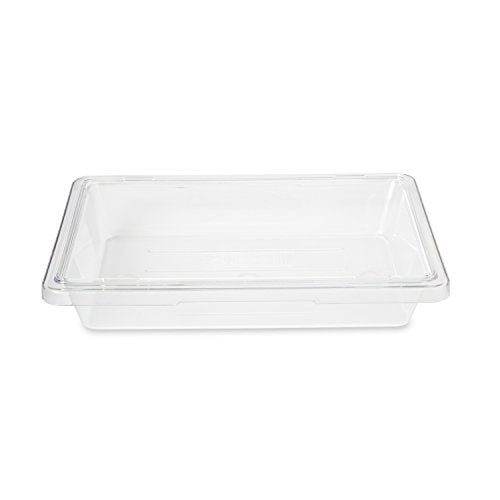 Rubbermaid Commercial 2 Gallon Food Storage Box, Clear, with Date Panel