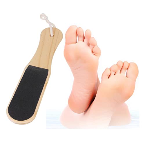 PitLite Double-Sided Wooden Foot File & Callus Remover for Dry Skin