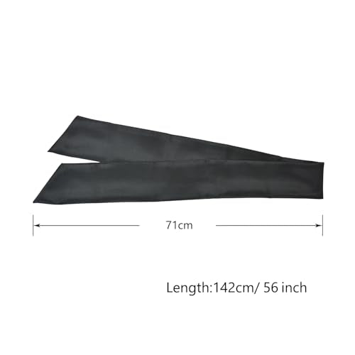 Satin Wig Grip Band Soft Hair Wrap Scarf for Lace Wigs & Makeup (Black)