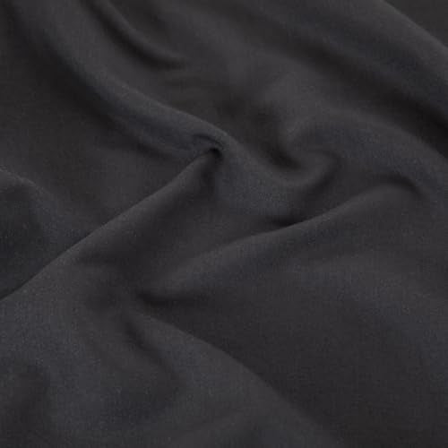 Twin Flat Sheet - 66x96 Inch Black Brushed Microfiber, Hotel Quality