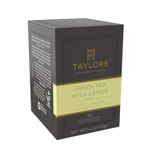 Taylors of Harrogate Green Tea with Lemon - 20 Tea Bags (Pack of 6)