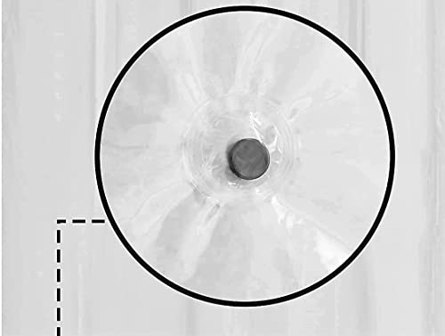 Home Expressions Extra Long Magnetic Shower Curtain Liner, 84" H x 72" W, White